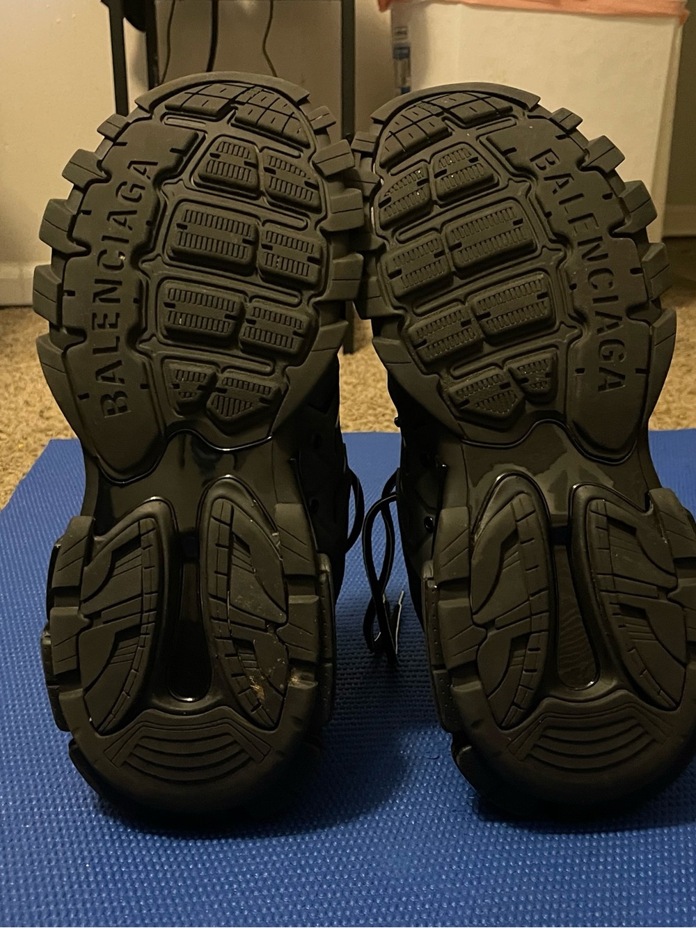 Balenciaga Black Men's Track Sneakers with Reflective Laces - Picture 3 of 9